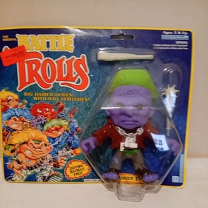 Battle Trolls Sir Knight Trollahad Retro 90's Toy Figure Hasbro sealed on card - Picture 1 of 6