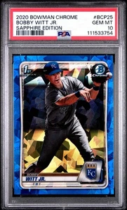 🔥PSA 10 BOBBY WITT JR. 1st 2020 Bowman Chrome SAPPHIRE RC GEM MINT - Picture 1 of 4