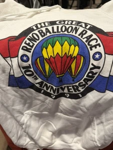 Vintage 1991 Reno Balloon Race 10. Jubiläum Hoodie neu ohne Etikett kostenloser US-Versand - Bild 1 von 4