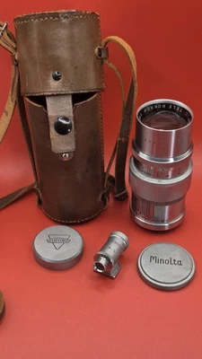 VINTAGE LEICA M39 MOUNT MINOLTA CHIYOKO 13.5cm F4 TELE ROKKOR CAMERA LENS - Image 1 of 4