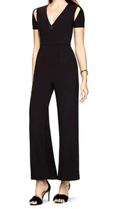 NWT BCBG MaxAzria Johnny Cold Shoulder Cutout JumpSuit Black Sz XXS Black $298 - Picture 1 of 11