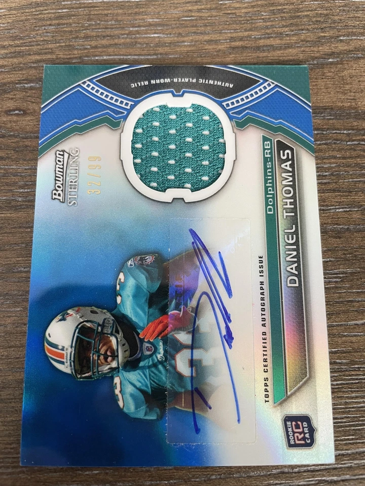 2011 Bowman Sterling #BSAR-DT Daniel Thomas Autographed Relics Blue #/99 - Image 1 of 2