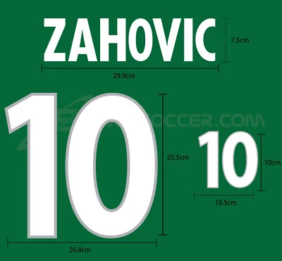 ZAHOVIC #10 SLOVENIA EURO 2000 Name Number PU PRINT - Image 1 of 4