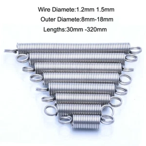 Stainless Steel Extension Tension Expansion Compressed Spring Wire Dia 1.2-1.5mm - Picture 1 of 8
