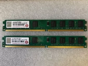 Transcend 4GB (2x2) DDR2 800 U-DIMM Memory Module 2Rx8 240-Pin Low Profile - Picture 1 of 2
