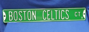 Boston Celtics Ct. NBA Enameled Metal Street Sign 36” Man Cave - Picture 1 of 18