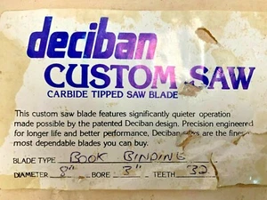 LOT OF 2 deciban CUSTOM SAW CARBIDE TIPPED SAW BLADE - Picture 1 of 8