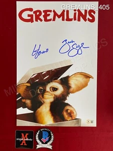Foto firmada por Howie Mandel y Zach Galligan 11x17 Gremlins Beckett certificado de autenticidad Gizmo - Imagen 1 de 4