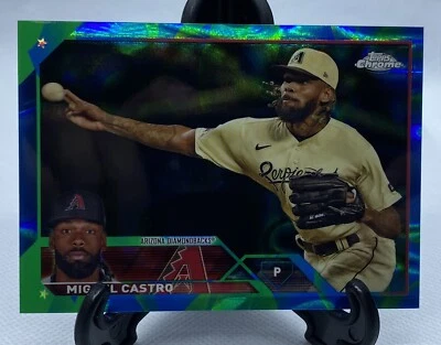 Miguel Castro 2023 Topps Chrome Update USC57 Blue Green Lava /125 Diamondbacks - Image 1 of 4