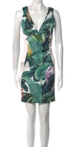 JUST CAVALLI by Roberto Cavalli Tropical Floral Pattern Mini Dress 42 - Picture 1 of 7