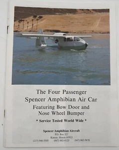 Spencer Amphibian Air Car Booklet – Aviation History & P.H. Spencer Legacy - Picture 1 of 9