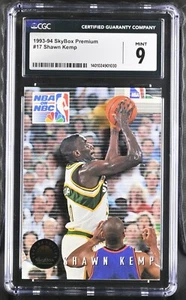 Shawn Kemp #17 CGC 9 (1993, SkyBox) 1993-94 SkyBox Premium Cards, NBA on NBC - Picture 1 of 2