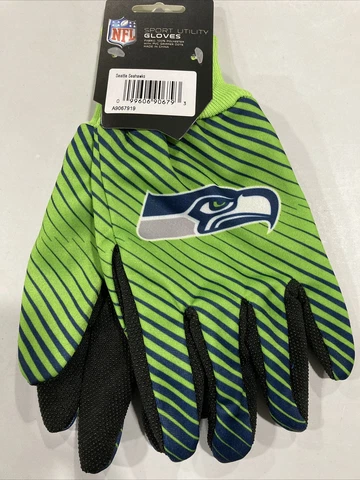 Seattle Seahawks Football NFL Adult Full Color Sport Utility Work Grip Gloves Cover
