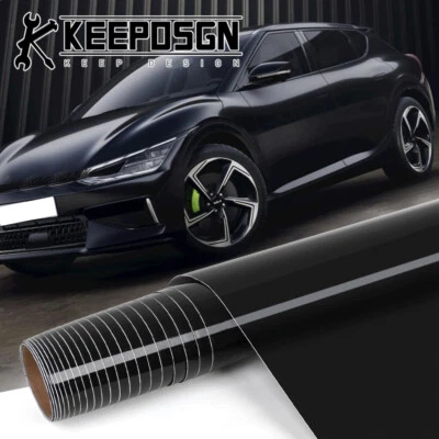 For KIA GLOSS BLACK Car Paint Protect Vinyl Wrap Film Sticker Decal Sheet Roll — 第 1/4 张图片