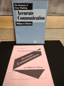 The Elements of Clear Thinking: Accurate Communication by William Fm. McCart - Picture 1 of 3