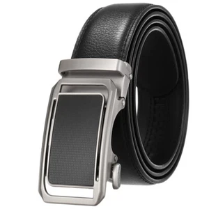 Cinturón de Cuero Real HJones Business para Hombre Hebilla Automático Cinturón de Trinquete Regalo - Imagen 1 de 4