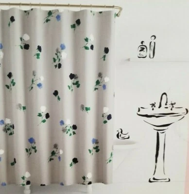 Cortina de ducha de tela Willow Court de Kate Spade 70" x 72" NIP Foto 1 de 4