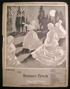 Im Schatten antike große Noten 1910 Herman Fink Klavier Solo Tanz (O) - Bild 1 von 5