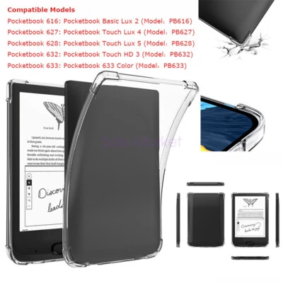 Soft Clear Protective Cover For PocketBook 6" E-Reader Basic Lux 2 TPU Case - Image 1 of 4