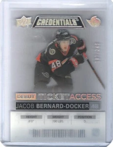 2021-22 UD Credentials Debut Ticket Access Acetate Jacob Bernard-Docker 187/249 - Picture 1 of 2