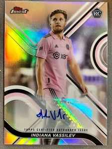 2022 Topps Finest MLS Indiana Vassilev RC Refractor Auto #12 Inter Miami CF - Picture 1 of 2