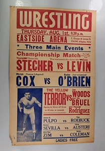 Count Billy Varga Vs. Dave Levin, Vintage Wrestling Event Poster 22x14" (S13) - Picture 1 of 14