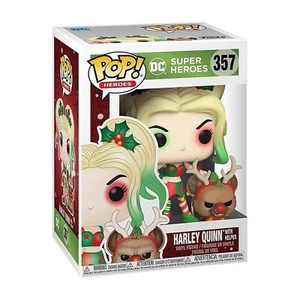 Funko Pop! DC Super Heroes Holiday Harley Quinn With Helper 357 New - Picture 1 of 3
