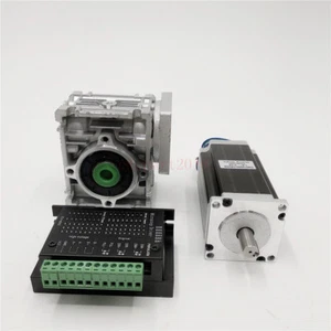 Worm Gearbox Nema23 50:1 Reduction Geared Stepper Motor Speed Reducer&TB6600 Kit - Picture 1 of 12