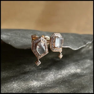 【KATHY JADE】Glassy Emerald Jadeite Jade Earring 《Grade A》 - Picture 1 of 1