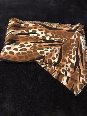 Animal Print Medium to Heavy Woven Polyester Fabric Yard Goods 95” x 45” - Image 1 of 4