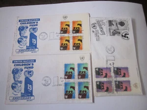 UN FDC 1961 #97-99 SET OF 3 CORNER BLOCK 2 CACHET CRAFT & ART CRAFT - Picture 1 of 7
