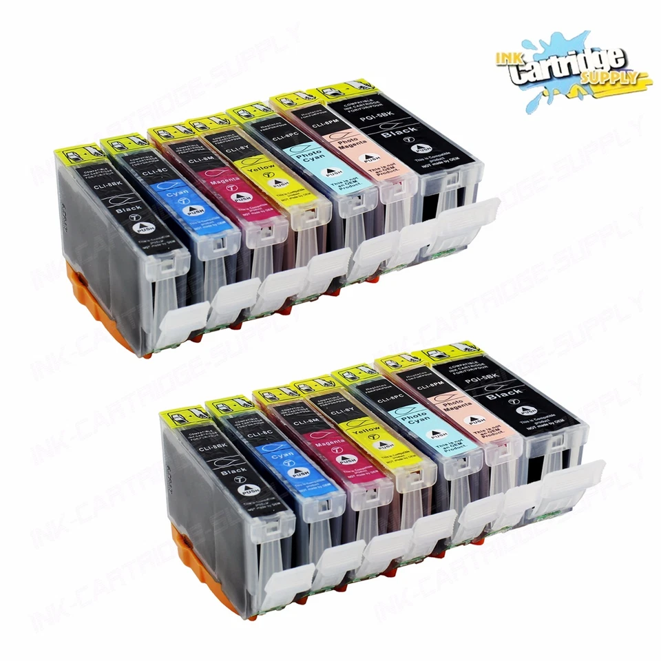 14 Pack PGI5 PGI-5 CLI8  CLI-8 Ink For Canon Pixma  MP950 MP960 MP970 Printers - Image 1 of 1