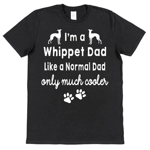 Whippet Dog Mum/Dad Like Normal Only Cooler T-Shirt Damen/Herren locker/fit - Bild 1 von 3
