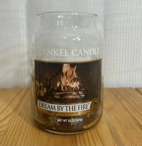 NEU SELTENE YANKEE CANDLE 22 OZ DREAM BY THE FIRE im Goldband 1/2 gebraucht - Bild 1 von 2