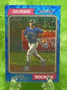 Kris Bryant - 2023 Topps Heritage #12 Chrome Blue Sparkle Colorado Rockies - Picture 1 of 11
