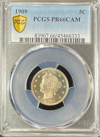 1909 PROOF LIBERTY V NICKEL COIN PCGS PR 66 CAM (333) Cover