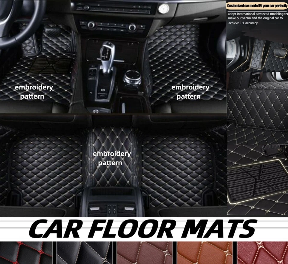 For Aston Martin Car Floor Mats Waterproof Liners All Weather PU Leather Custom Foto 1 de 4