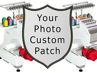 SEW ON Shield Badge 2″ - 14″, Custom Patch, Photo Patch, Personalized Back Patch - Image 1 of 2
