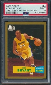 2007-08 Topps Kobe Bryant #24 1957-58 50th Gold Parallel /2007 PSA 9 MINT Rare - Bild 1 von 2