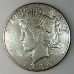 1925-S Peace Silber Dollar 1 $ US Mint 90% Münze AU Z680 - Bild 1 von 4