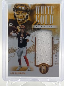 2023 Panini Gold Standard Joe Burrow Patch 213/299 White Gold Cincinnati Bengals