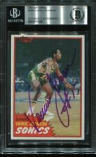 PISTONS VINNIE JOHNSON signed autographed 1981 TOPPS ROOKIE CARD RC BECKETT BAS