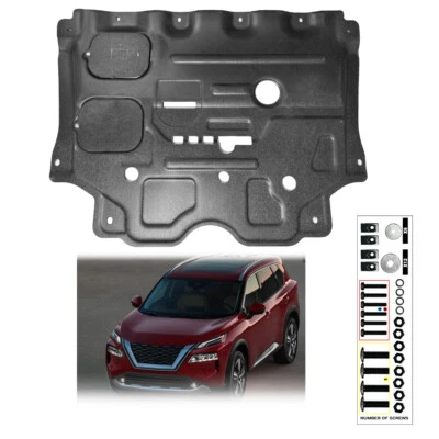 Engine Splash Shield For Nissan Rogue 2022-2023 Auto Under Guards Mudguard Black - Image 1 of 4