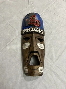 NEW ENGLAND PATRIOTS  FOOTBALL LOGO TRIBAL MASK (RARE) - Picture 1 of 7