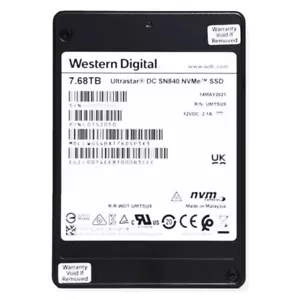 WD Ultrastar DC SN840 7.68TB SSD 2.5" PCIe Gen3.1 x4 U.2 NVMe Solid State Drive - Picture 1 of 2