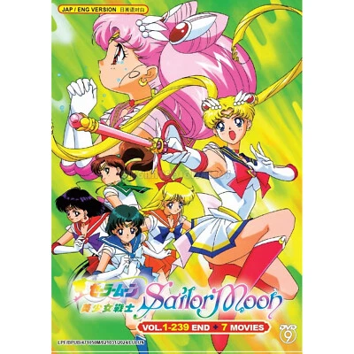 SAILOR MOON COMPLETE COLLECTION - DVD (1-239 EPISODES + 7 MOVIES) ENGLISH DUBBED - Image 1 of 3