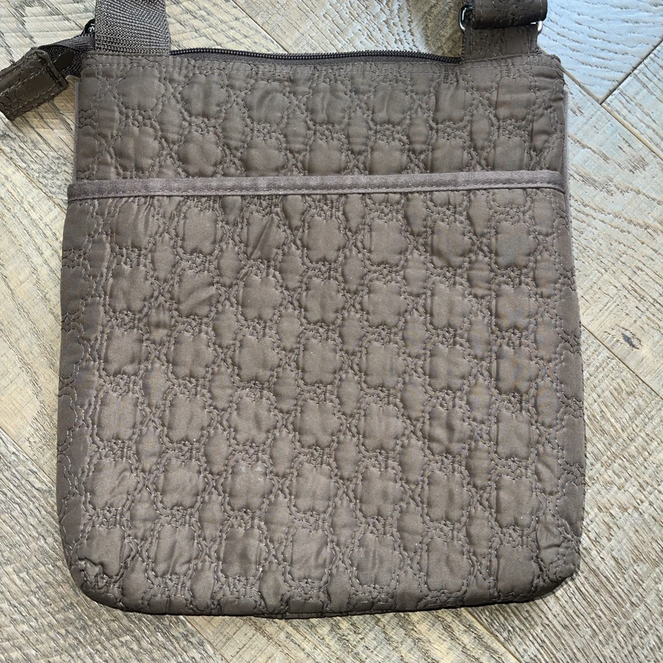 Bolso Bandolera Thirty-One Marrón Floral Acolchado Organizador Foto 1 de 4