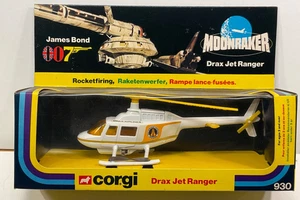 CORGI JAMES 930 JAMES BOND 007 DRAX JET RANGER HELICOPTER MISP - Picture 1 of 4