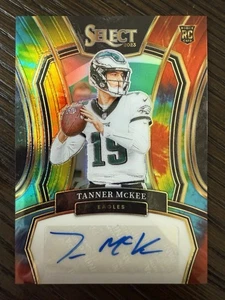 2023 Tanner McKee Select Tie Dye Auto /25 Eagles Rookie #RSI-TMC - Picture 1 of 2