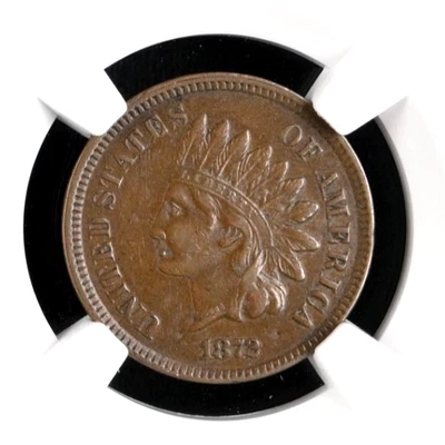 US 1 Cent 1872 NGC AU50 BN Philadelphia  Mint - Image 1 of 4